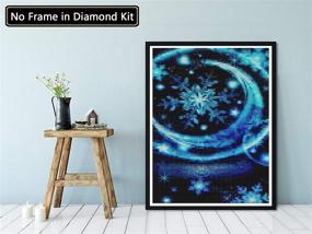 img 3 attached to ❄️ Palodio 5D Diamond Painting Kit: Snowflake Moon Winter - Paint with Diamonds Art for Full Round Drill, Cross Stitch Crystal Rhinestone Home Wall Decoration - 16x20 inch