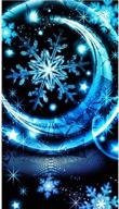 ❄️ palodio 5d diamond painting kit: snowflake moon winter - paint with diamonds art for full round drill, cross stitch crystal rhinestone home wall decoration - 16x20 inch logo