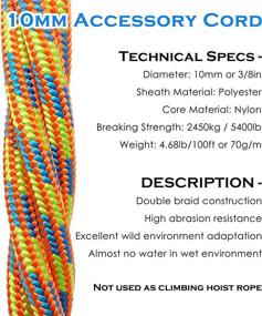 img 3 attached to 5400 lbs GM CLIMBING 10mm (3/8in) Double Braid Accessory Cord Rope - Ideal for Prusik Hauling and Dragging