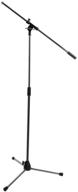 🎤 хромированная стойка для микрофона с треногами и телескопической жердью on-stage ms7701c логотип