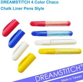 img 2 attached to DREAMSTITCH 4 Color Chaco Chalk Liner Pens - Versatile Needle Felting & Sewing Tool Set - White, Red, Blue, Yellow - 4-Color Chaco Pen