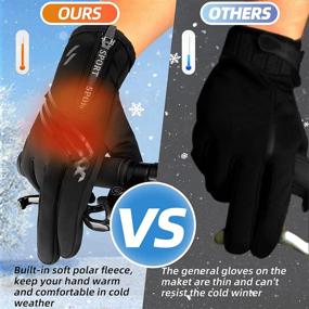 img 2 attached to 🧤 Winter Bike Gloves - Touch Screen, Anti-Slip, Shock-Absorbing for Men and Women: Ideal for Skiing, Cycling, Motorcycle, Running & Outdoor Sports