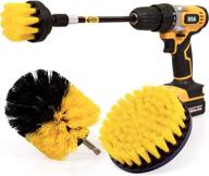 🔧 holikme 4 pack drill brush power scrubber cleaning brush set - extended long attachments - all purpose drill scrub brushes kit for grout, floor, tub, shower, tile, bathroom, and kitchen surfaces logo