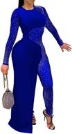 iymoo rhinestones patchwork jumpsuits: sparkling rhinestone women's clothing for jumpsuits, rompers & overalls logo