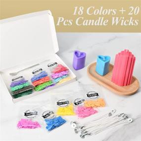 img 2 attached to 🕯️ Vibrant 18 Color Candle Dye Kit with Candle Wicks - Perfect for DIY Candle Making - 5g Dye Flakes/0.17oz per Pack, Total 90g/3.1oz