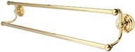 🛁 kingston brass milano dual towel bar - 24-inch, polished brass logo