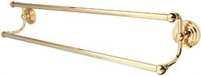 img 2 attached to 🛁 Kingston Brass Milano Dual Towel Bar - 24-Inch, Polished Brass