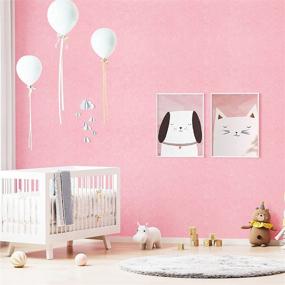 img 3 attached to 🌞 SUNBABY Pink Silk Peel and Stick Wallpaper - Embossed Contact Paper for Bedroom and Living Room Wall Decoration - Removable Self Adhesive Wallpaper (17.71’’ X 118.11’’)