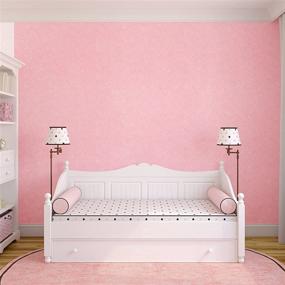 img 2 attached to 🌞 SUNBABY Pink Silk Peel and Stick Wallpaper - Embossed Contact Paper for Bedroom and Living Room Wall Decoration - Removable Self Adhesive Wallpaper (17.71’’ X 118.11’’)