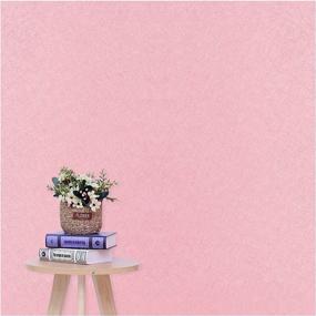 img 4 attached to 🌞 SUNBABY Pink Silk Peel and Stick Wallpaper - Embossed Contact Paper for Bedroom and Living Room Wall Decoration - Removable Self Adhesive Wallpaper (17.71’’ X 118.11’’)