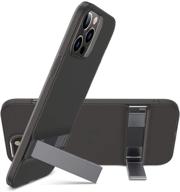 📱 esr metal kickstand case for iphone 12 pro max 6.7-inch – patented two-way stand, reinforced drop protection, soft & flexible back – translucent black logo