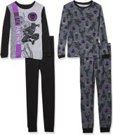 🐾 marvel boys' black panther snug fit cotton pajamas: sleep in style and comfort! logo