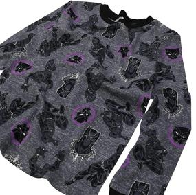 img 1 attached to 🐾 Marvel Boys' Black Panther Snug Fit Cotton Pajamas: Sleep in Style and Comfort!
