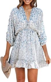 img 2 attached to 👗 Dokotoo Chiffon Lantern Elegant Hawaiian Dresses for Women: Stylish Clothing Collection