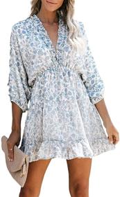 img 4 attached to 👗 Dokotoo Chiffon Lantern Elegant Hawaiian Dresses for Women: Stylish Clothing Collection