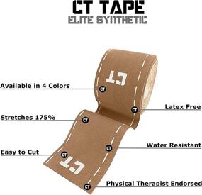 img 2 attached to 🏋️ CT Tape Sports: Best Breathable, Latex-Free Kinesiology Tape for Sensitive Skin - Therapeutic Recovery Tape with Pain Relief - Enhance Athletic Performance, Suitable for Muscles, Knees, Shoulders, Ankles, and Back