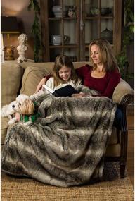 img 1 attached to 🛋️ Trillium Worldwide FF-900 Faux Fur Cozy - Silver and Gray, 58 x 36 - Luxurious Comfort in 1 Pack