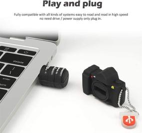 img 2 attached to BorlterClamp 32GB USB Flash Drive Novelty Camera Shaped Memory Stick Cute Thumb Drives
