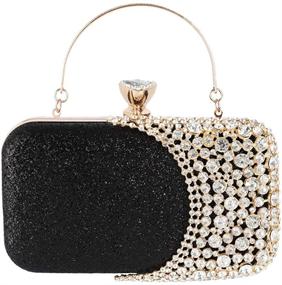 img 1 attached to Dazzle at Any Event with DA BODAN Womens Sparkly Rhinestone Sequin Glitter Bag: Perfect for Weddings, Parties, Proms!