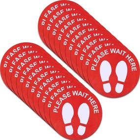 img 4 attached to Versatile Sticker Removable Footprint: Ideal for Supermarkets and Hospitals