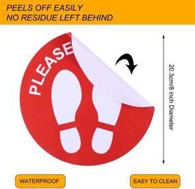 img 3 attached to Versatile Sticker Removable Footprint: Ideal for Supermarkets and Hospitals