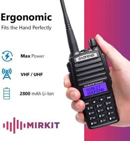 img 3 attached to 📻 Mirkit 2Х Ham Radios BAOFENG UV-82 MK5 - Powerful 8 Watt Max Power - 2021 Edition with Long-Lasting 2800mAh Battery & Baofeng Programming Cable- Mirkit FTDI Model 3 Red - Two Way Radio with Mirkit Lanyards