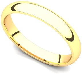 img 2 attached to 💍 Timeless Elegance: 18k Yellow Gold 3mm Classic Plain Comfort Fit Wedding Band Ring