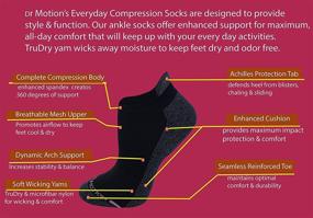 img 3 attached to 🧦 Dr. Motion Women's Men 6-Pack Compression Low Cut Anklet Socks - Ultimate Comfort and Support