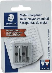 img 2 attached to 🖋️Точилка Staedtler Metal Double Hole для карандашей и цветных карандашей, 1 шт (510 20BK)