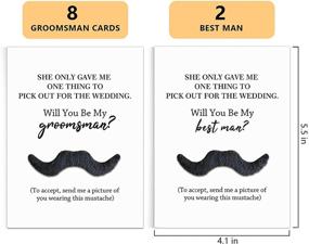img 3 attached to Funny Mustache Groomsman Proposal Card