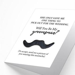 img 1 attached to Funny Mustache Groomsman Proposal Card