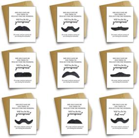 img 2 attached to Funny Mustache Groomsman Proposal Card