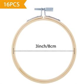 img 3 attached to 🧵 Pllieay 16 Pieces 3 Inch Embroidery Hoops for Christmas Ornaments Decoration and Art Craft Sewing