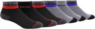 adidas kids-boy's/girl's blocked linear high quarter socks - 6 pack logo