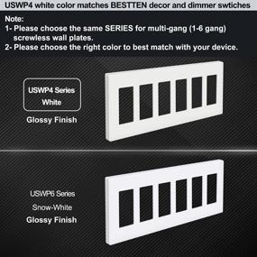 img 1 attached to BESTTEN Screwless Wallplate Decorator Receptacle Industrial Electrical