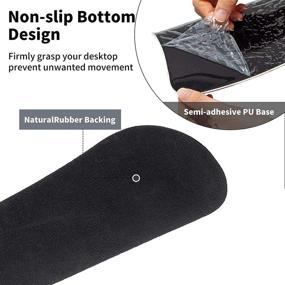 img 2 attached to 🐾 Black Dog Paw Ergonomic Raised Memory Foam Mouse Pad and Keyboard Wrist Rest Set with Non-Slip Rubber Base, Wrist Support and Pain Relief, Includes Cup Coaster – Ideal for Computer, Laptop Typing