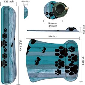 img 3 attached to 🐾 Black Dog Paw Ergonomic Raised Memory Foam Mouse Pad and Keyboard Wrist Rest Set with Non-Slip Rubber Base, Wrist Support and Pain Relief, Includes Cup Coaster – Ideal for Computer, Laptop Typing