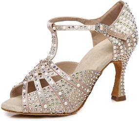img 4 attached to SWDZM Standard Ballroom Performance Rhinestone Women's Shoes