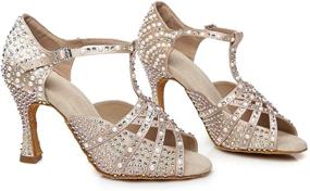 img 3 attached to SWDZM Standard Ballroom Performance Rhinestone Women's Shoes