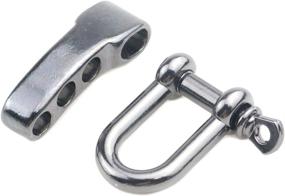 img 1 attached to 🔗 Mironey 10 Set Adjustable Zinc Alloy U Shaped Shackle for Outdoor Rope Survival Bracelets in Gun-Black Finish