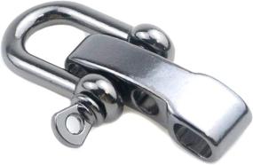 img 3 attached to 🔗 Mironey 10 Set Adjustable Zinc Alloy U Shaped Shackle for Outdoor Rope Survival Bracelets in Gun-Black Finish