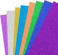 premium glitter cardstock paper - 30 sheets, sparkling rainbow colors, 250 gsm - perfect for diy gifts, party decor, scrapbooking, wrapping & more! logo