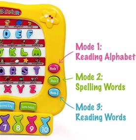 img 1 attached to 🔠 Kiki Magic Academy Learning Machine – Top Toddler Toy for Ages 3+ – Alphabet and Numbers Toddler Tablet with 3 Learning Modes, Catchy Tunes, and More