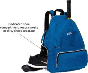 img 1 attached to 🎾 LISH Game Point Tennis Backpack: Organized Racket Holder Equipment Bag with Shoe Compartment