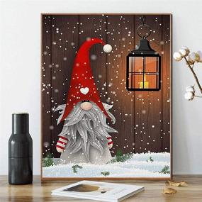 img 3 attached to Christmas Gnomes DIY Paint by Numbers Kit for Adults and Kids - Santa Claus Gnome Acrylic Painting Set for Home Decor in Living Room, Bedroom, or Wall