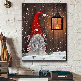 img 2 attached to Christmas Gnomes DIY Paint by Numbers Kit for Adults and Kids - Santa Claus Gnome Acrylic Painting Set for Home Decor in Living Room, Bedroom, or Wall