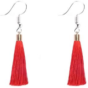 img 3 attached to 🎀 50pcs Mix Color Soft Silky Imitation Silk Tassels for Jewelry Making - Fashion Style Tassels Suitable for DIY Accessories (25 Pairs)