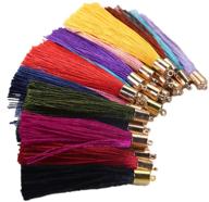 🎀 50pcs mix color soft silky imitation silk tassels for jewelry making - fashion style tassels suitable for diy accessories (25 pairs) logo