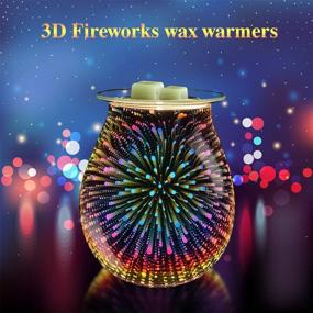 img 2 attached to Leyoue Glass Fireworks 3D Electric Wax Melt Warmer for Home Office Bedroom Living Room - Fragrance Warmer, Wax Burner Melter - Ideal Gifts & Decor