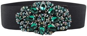 img 4 attached to Clover Fashion: Dazzling Floral Rhinestone Accessories for Women